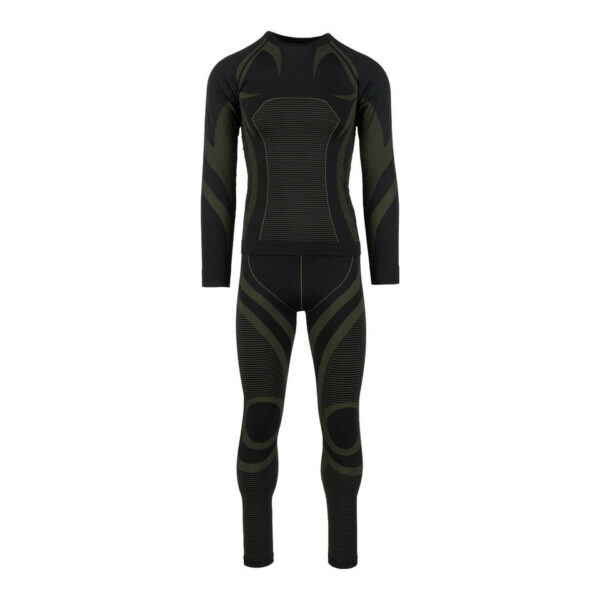 114271 99 01 De 101 INC Functionele thermoset Duty Pro is de ideale thermische basislaagset voor intensieve buitenactiviteiten en veeleisende werkomstandigheden. Met een technische mix van 62% polyester, 31% nylon en 7% spandex biedt deze set betrouwbare warmte, uitstekende vochtafvoerende eigenschappen en een sneldrogend vermogen. De zachte binnenkant houdt de warmte vast, terwijl de flexibele pasvorm optimale bewegingsvrijheid garandeert. Perfect voor koude omstandigheden, trainingen en avontuurlijke buitenactiviteiten.