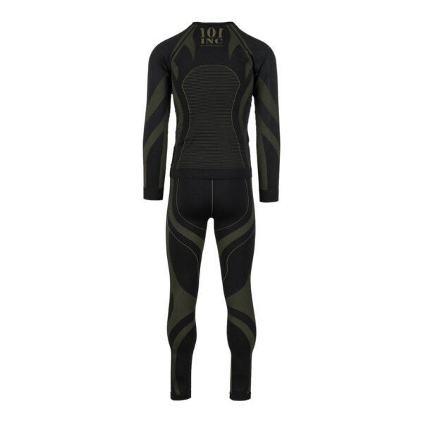 114271 99 04 De 101 INC Functionele thermoset Duty Pro is de ideale thermische basislaagset voor intensieve buitenactiviteiten en veeleisende werkomstandigheden. Met een technische mix van 62% polyester, 31% nylon en 7% spandex biedt deze set betrouwbare warmte, uitstekende vochtafvoerende eigenschappen en een sneldrogend vermogen. De zachte binnenkant houdt de warmte vast, terwijl de flexibele pasvorm optimale bewegingsvrijheid garandeert. Perfect voor koude omstandigheden, trainingen en avontuurlijke buitenactiviteiten.