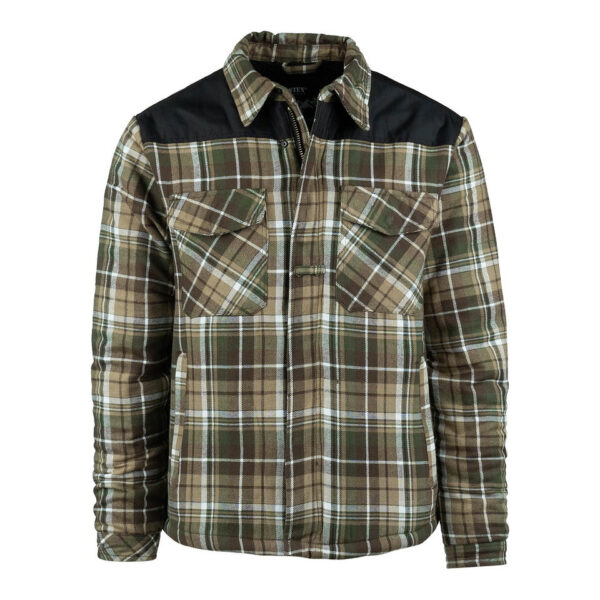 129537 78 01 <p>De Contractor Sherpa jacket van Fostex Garments is een comfortabele en veelzijdige outdoorjas, perfect voor casual gebruik, trekking en bushcraft. Gemaakt van 100% katoen met versterkingen van Cordura® nylon op de schouders, biedt deze jas duurzaamheid en bescherming. De warme sherpa voering zorgt voor optimaal draagcomfort en warmte in de koudere maanden. Met diverse zakken voor praktische opbergruimte en een klassieke houthakkers look, is deze jas een ideale keuze voor het tussenseizoen en de winter.</p>