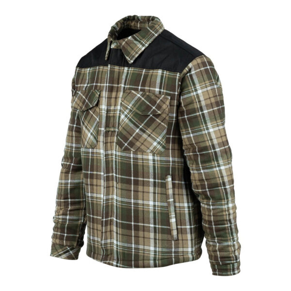 129537 78 02 <p>De Contractor Sherpa jacket van Fostex Garments is een comfortabele en veelzijdige outdoorjas, perfect voor casual gebruik, trekking en bushcraft. Gemaakt van 100% katoen met versterkingen van Cordura® nylon op de schouders, biedt deze jas duurzaamheid en bescherming. De warme sherpa voering zorgt voor optimaal draagcomfort en warmte in de koudere maanden. Met diverse zakken voor praktische opbergruimte en een klassieke houthakkers look, is deze jas een ideale keuze voor het tussenseizoen en de winter.</p>