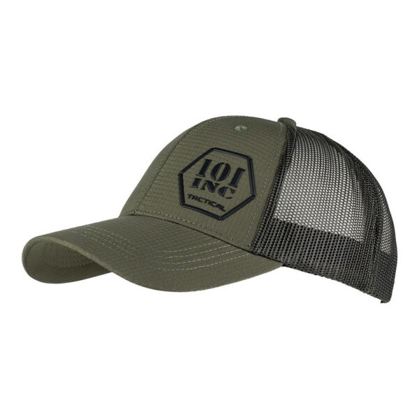215041 11 01 <p>De Baseball cap mesh 101 INC lite is een stijlvolle truckers cap, vervaardigd uit ademend polyester met een mesh achterkant. Het lichte en comfortabele ontwerp maakt deze cap ideaal voor tactische missies en intensieve airsoft-sessies. Beschikbaar in groen en voorzien van het herkenbare 101 INC-logo, biedt deze cap zowel functionaliteit als een sportieve uitstraling.</p>