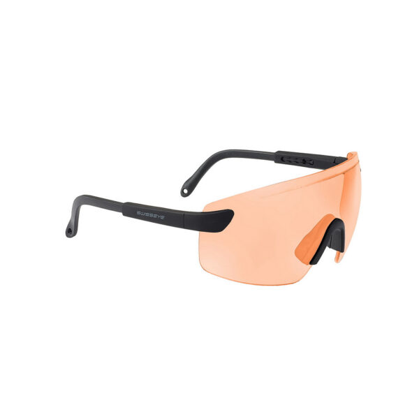 256173 13 01 <p>De SwissEye bril Defense #40412 is een hoogwaardige, multifunctionele zonnebril die perfect is voor militaire en outdoor activiteiten. Met verstelbare pootjes en een anticondens-/krasbestendige coating biedt deze bril optimaal comfort en bescherming. De 100% UVA-, UVB- en UVC-bescherming zorgt ervoor dat je ogen veilig zijn tegen schadelijke straling. De bril wordt geleverd met een zwarte band en een microvezelzakje voor eenvoudig transport. Voldoet aan de EN 12312-1 en STANAG 2920/4296 normen, waardoor het een betrouwbare keuze is voor elke avontuurlijke gebruiker.</p>