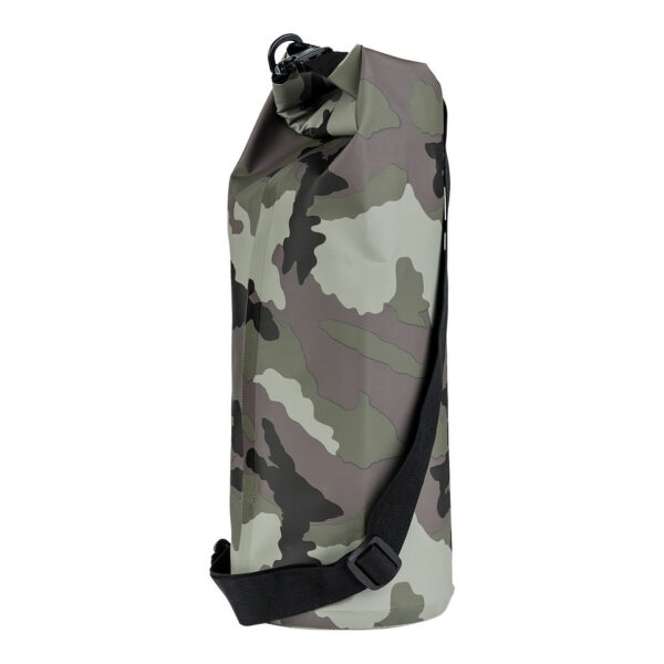 359346 51 05 <p>De TF-2215 Drybag 10L Camo is een robuuste waterdichte duffel bag, ideaal voor avontuurlijke outdoor activiteiten zoals kajakken, raften en kamperen. Dankzij het stevige handvat en het handige sluitsysteem blijft de inhoud tot 10 liter droog, zelfs bij spatwater en kortstondige onderdompeling. Met afmetingen van 42 x 20 x 20 cm is deze tas perfect voor al je essentiële spullen, zodat je zorgeloos van je avontuur kunt genieten.</p>