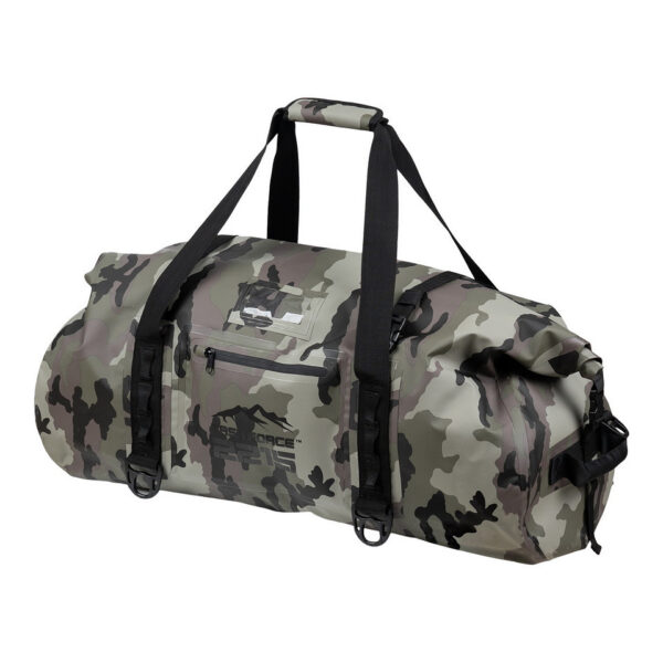 359597 51 01 <p>De TF-2215 Waterproof Deployment Duffelbag Camo 90L is een robuuste en waterdichte tas, perfect voor uitdagende outdoor activiteiten. Met een ruime inhoud van 90 liter en een stevig sluitsysteem blijven je spullen droog tijdens motorrijden, kajakken of kamperen. Voorzien van handige bevestigingsriemen, een verstevigd handvat en een comfortabele schouderdraagband, is deze duffelbag ideaal voor avontuurlijke expedities en weekendtrips.</p>