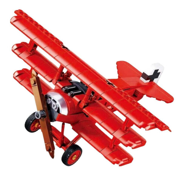 413384 99 413384 99 01 <p>Bouw je eigen Sluban Fokker DR-1S M38-B1292 #16197 en breng een stukje geschiedenis tot leven met deze gedetailleerde bouwset. Dit model van de beroemde Duitse driedekker uit de Eerste Wereldoorlog is uitgevoerd op schaal 1:35 en bevat 281 blokjes en 1 minifiguur. Met de kenmerkende drie vleugels en het iconische rode kleurenschema is dit een uitdagend en leuk project voor kinderen van 8 tot 14 jaar. Bovendien zijn de bouwstenen compatibel met andere merken, waardoor je eindeloos kunt combineren.</p>