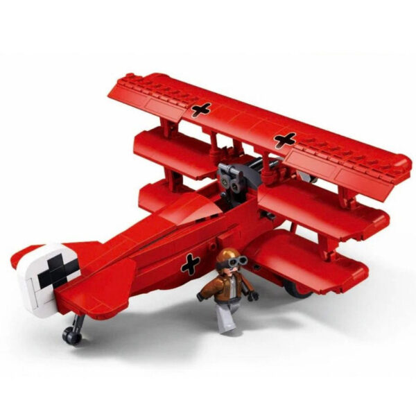 413384 99 413384 99 03 <p>Bouw je eigen Sluban Fokker DR-1S M38-B1292 #16197 en breng een stukje geschiedenis tot leven met deze gedetailleerde bouwset. Dit model van de beroemde Duitse driedekker uit de Eerste Wereldoorlog is uitgevoerd op schaal 1:35 en bevat 281 blokjes en 1 minifiguur. Met de kenmerkende drie vleugels en het iconische rode kleurenschema is dit een uitdagend en leuk project voor kinderen van 8 tot 14 jaar. Bovendien zijn de bouwstenen compatibel met andere merken, waardoor je eindeloos kunt combineren.</p>