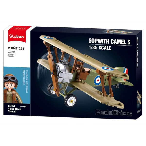 413385 99 413385 99 04 <p>Bouw jouw eigen Sluban Sopwith Camel in schaal 1:35 met deze uitdagende bouwset. Dit iconische Britse dubbeldekker vliegtuig, gebruikt tijdens de Eerste Wereldoorlog, heeft kenmerkende dubbele vleugels en een gedetailleerde cockpit. Met 293 bouwstenen en 1 minifiguur is deze set perfect voor kinderen vanaf 8 jaar en is compatibel met andere bekende bouwsteenmerken. Laat je creativiteit de vrije loop en geniet van het bouwen van dit historische model!</p>