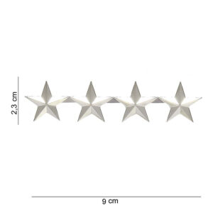 Embleem metaal Generaal 4 sterren #6098