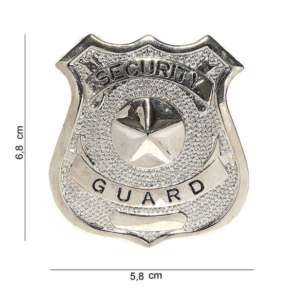 441008 1256 75 01 <p>Ontdek ons hoogwaardige metalen embleem 'Security Guard' in zilver (#7026), perfect voor beveiligingsprofessionals en evenementen. Dit duurzame embleem is voorzien van een duidelijke tekst en afbeelding, waardoor het een ideale keuze is voor een professionele uitstraling. Verkrijgbaar in diverse kleuren, biedt dit embleem de mogelijkheid om uw uniform of uitrusting een unieke touch te geven. Voeg een vleugje autoriteit toe aan uw presentatie met dit stijlvolle en functionele accessoire.</p>