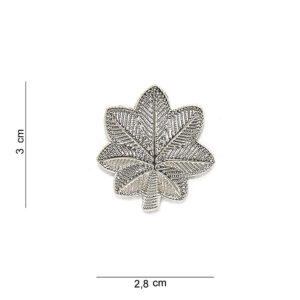 Embleem metaal Luitenant Colonel zilver kaart à 2 st #6026