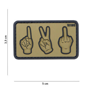Embleem 3D PVC one, two, fuck you #18074