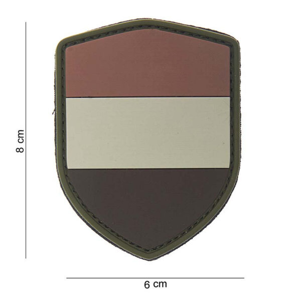 444130 3779 99 01 <p>Ontdek het 3D PVC schild Nederland desert (#10004), een perfect embleem voor iedere militaire en outdoor uitrusting. Dit hoogwaardige embleem is vervaardigd uit duurzaam PVC en beschikt over een handige klittenband achterzijde, waardoor het eenvoudig te bevestigen is aan kleding of uitrusting. Voeg een uniek accent toe aan je gear met dit stijlvolle en functionele embleem.</p>