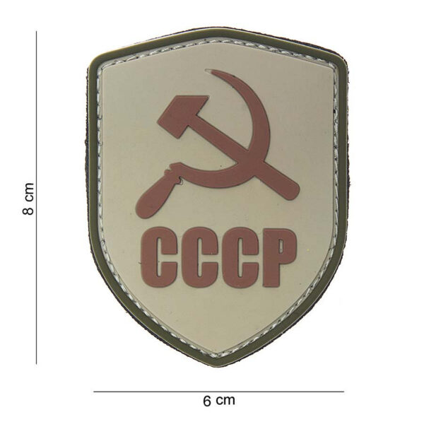 444130 3793 99 01 <p>Het Embleem 3D PVC schild CCCP in beige is een opvallend accessoire voor elke militaire of outdoor outfit. Dit duurzame embleem is gemaakt van hoogwaardig PVC en voorzien van klittenband aan de achterzijde, waardoor het eenvoudig op te bevestigen is aan kleding of uitrusting. Perfect voor het personaliseren van je gear of als verzamelobject. Voeg een uniek element toe aan je uitstraling met dit stijlvolle embleem.</p>