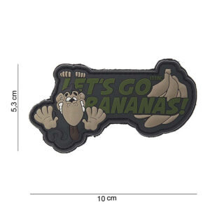 Embleem 3D PVC Let's go bananas beige #10096