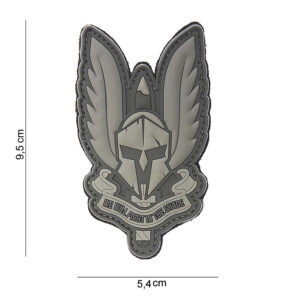 Embleem 3D PVC Spartan grijs #10098