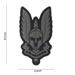 Embleem 3D PVC Spartan zwart #10100