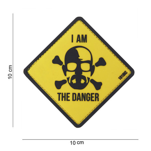 444130 3833 99 01 <p>Voeg een opvallende statement toe aan je uitrusting met het 3D PVC embleem 'I am the danger' in felgeel. Dit duurzame embleem is ontworpen met een stevige klittenband aan de achterzijde, waardoor het eenvoudig te bevestigen is aan kleding, rugzakken of andere uitrusting. Perfect voor militaire en outdoor liefhebbers die hun outfit een unieke en stoere uitstraling willen geven.</p>
