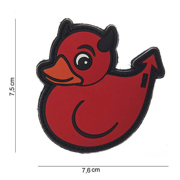 444130 3851 99 01 <p>Voeg een speelse touch toe aan je uitrusting met het Embleem 3D PVC Devil Duck in opvallend rood (#10053). Dit hoogwaardige PVC-embleem is voorzien van een praktische klittenband achterzijde, waardoor je het eenvoudig kunt bevestigen aan kleding, rugzakken of andere accessoires. Perfect voor de outdoorliefhebber of als uniek verzamelobject. Maak je gear compleet met dit unieke design!</p>
