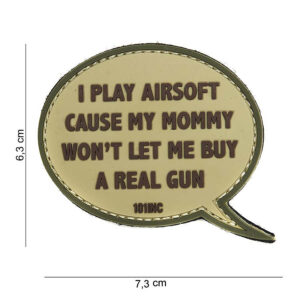 Embleem 3D PVC I play airsoft beige #14030