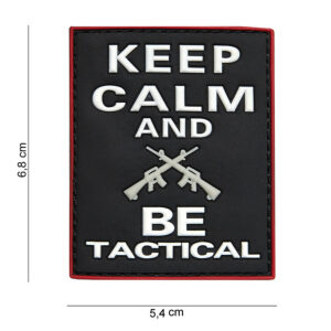 Embleem 3D PVC Keep calm and BE tactical zwart #15047