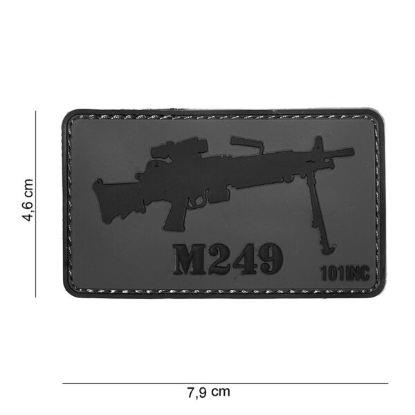 444130 4042 99 01 <p>Het Embleem 3D PVC M249 #15075 is een hoogwaardig embleem dat perfect is voor de militaire en outdoor liefhebber. Dit duurzame embleem is vervaardigd uit PVC en is voorzien van een handige klittenband aan de achterzijde, waardoor het eenvoudig op verschillende stoffen kan worden bevestigd. Met zijn gedetailleerde ontwerp is dit embleem niet alleen functioneel, maar ook een stijlvolle toevoeging aan uw uitrusting.</p>