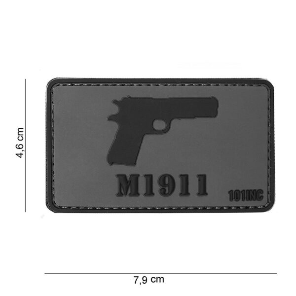 444130 4047 99 01 <p>Het Embleem 3D PVC M1911 #16077 is een stijlvol en duurzaam embleem dat perfect is voor elke militaire of outdoor outfit. Dit embleem is vervaardigd uit hoogwaardig PVC en is voorzien van klittenband aan de achterzijde voor een eenvoudige bevestiging op kleding, tas of uitrusting. Met zijn gedetailleerde ontwerp voegt dit embleem een unieke touch toe aan jouw gear en is het een must-have voor elke liefhebber van tactische accessoires.</p>