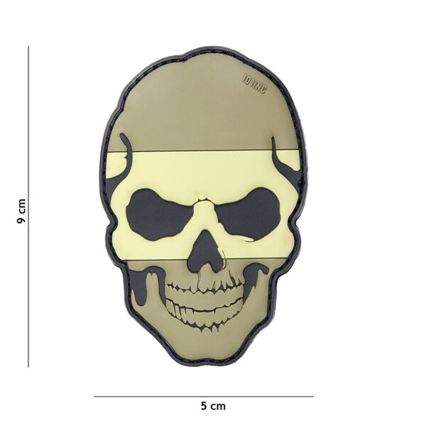 444130 5005 99 01 <p>Het Embleem 3D PVC skull Spanje subdued #16025 is een robuust en stijlvol accessoire voor elke militaire of outdoor liefhebber. Dit hoogwaardige PVC-embleem is voorzien van klittenband aan de achterzijde, waardoor het eenvoudig op kleding of uitrusting te bevestigen is. Het gedetailleerde ontwerp voegt een unieke uitstraling toe aan je gear en is perfect voor het personaliseren van je uitrusting. Dit embleem is een must-have voor iedereen die zijn passie voor avontuur en de Spaanse cultuur wil tonen.</p>