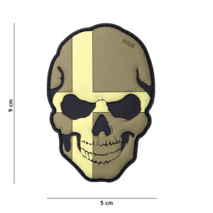 Embleem 3D PVC skull Zweden subdued #16028