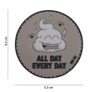Embleem 3D PVC All Day Every Day grijs #17073