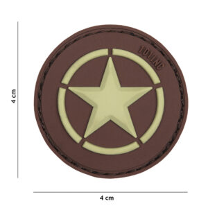 Embleem 3D PVC Allied star bruin #18045