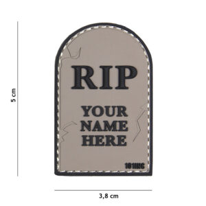 Embleem 3D PVC RIP grijs #18027