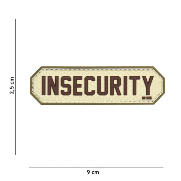 444130 5053 99 01 <p>Het Embleem 3D PVC Insecurity coyote #18004 is een hoogwaardig embleem dat perfect is voor de militaire en outdoor liefhebber. Gemaakt van duurzaam PVC en voorzien van klittenband aan de achterzijde, kan dit embleem eenvoudig worden bevestigd aan kleding of uitrusting. Met zijn stoere coyote kleur en gedetailleerde 3D-ontwerp, voegt het niet alleen functionaliteit toe, maar ook een krachtige visuele uitstraling aan je outfit. Ideaal voor gebruik op jassen, rugtassen of andere gear.</p>