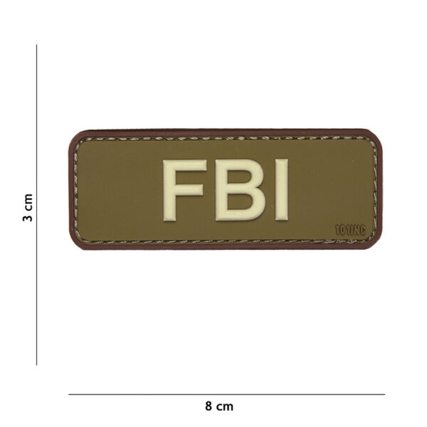 444130 5058 99 01 <p>Het 3D PVC embleem FBI in groen/bruin (#17055) is een robuuste en herkenbare toevoeging aan uw militaire of outdoor uitrusting. Dit embleem is voorzien van klittenband aan de achterzijde, waardoor het eenvoudig te bevestigen is op kleding, tassen of andere uitrusting. Met een stijlvolle en duurzame afwerking is dit embleem perfect voor zowel professionals als hobbyisten die een authentieke uitstraling willen.</p>
