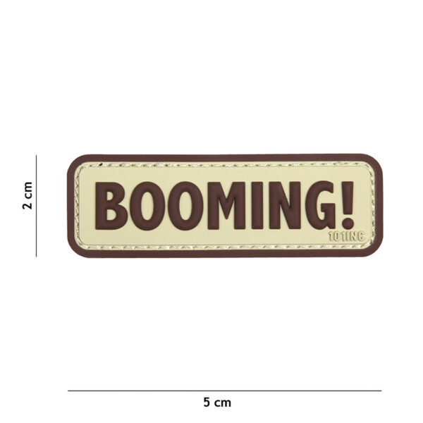 444130 5065 99 01 <p>Ontdek het Embleem 3D PVC Booming! in beige (#18049), perfect voor het personaliseren van jouw militaire of outdoor uitrusting. Dit hoogwaardige embleem is voorzien van een klittenband aan de achterzijde, waardoor het eenvoudig te bevestigen is op jassen, rugzakken of andere accessoires. Voeg een uniek accent toe aan je gear met dit stijlvolle en praktische embleem dat zowel functionaliteit als uitstraling biedt.</p>