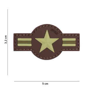 Embleem 3D PVC U.S. Air Force bruin #18077