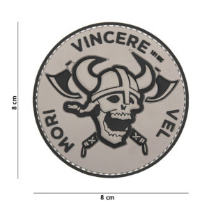 Embleem 3D PVC Mori Vincere Vel grijs #19001