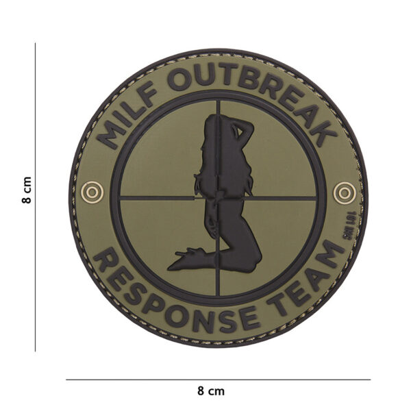 444130 5081 99 01 <p>Voeg een unieke flair toe aan je uitrusting met het Embleem 3D PVC Milf Outbreak in groen. Dit hoogwaardige embleem is vervaardigd uit duurzaam PVC en beschikt over een klittenband aan de achterzijde, waardoor het eenvoudig te bevestigen is op kleding, tassen of andere uitrusting. Perfect voor de outdoor-enthousiast of militaire liefhebber die zijn of haar stijl wil personaliseren. Met de SKU 444130-5081 is dit embleem een must-have accessoire voor elke avonturier.</p>