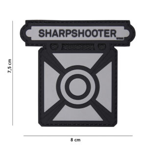 Embleem 3D PVC Sharpshooter grijs #18019