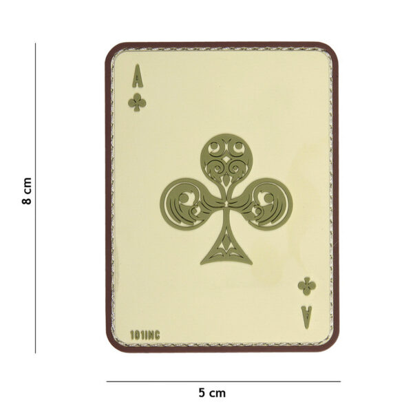 444130 5097 99 01 <p>Het Embleem 3D PVC klaver aas coyote #19010 is een stijlvol en functioneel accessoire voor elke outdoor- of militaire uitrusting. Dit hoogwaardige embleem is vervaardigd uit duurzaam PVC en is eenvoudig te bevestigen dankzij het klittenband aan de achterzijde. Met zijn unieke ontwerp is het niet alleen een blikvanger, maar ook een perfecte aanvulling op je gear. Voeg een persoonlijk tintje toe aan je outfit met dit veelzijdige embleem.</p>