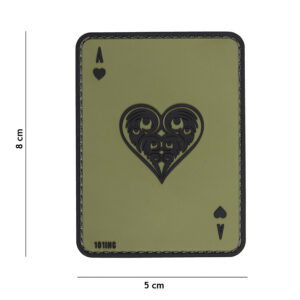 Embleem 3D PVC harten aas groen #19015