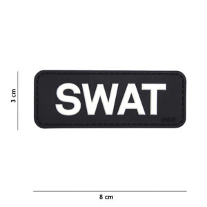 Embleem 3D PVC SWAT zwart #18065