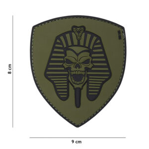 Embleem 3D PVC Farao skull groen #19007