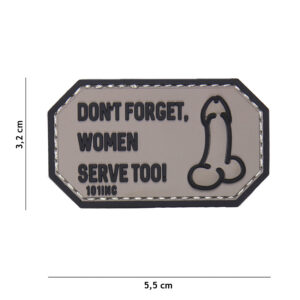 Embleem 3D PVC Don't forget women grijs #18034