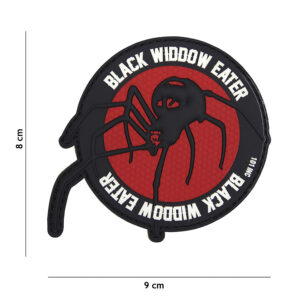 Embleem 3D PVC Black widdow eater rood #16030
