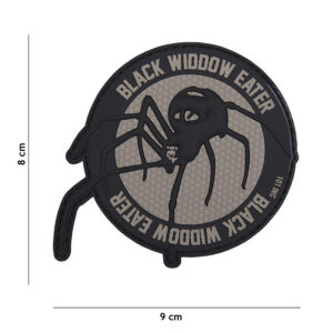 Embleem 3D PVC Black widdow eater grijs #16031