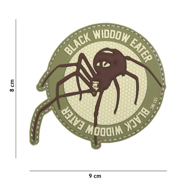 444130 5133 99 01 <p>Het Embleem 3D PVC Black Widow Eater in coyote kleur is een uniek en opvallend accessoire voor iedere outdoor- en militaire uitrusting. Dit hoogwaardige embleem is vervaardigd uit duurzaam PVC en is uitgerust met een klittenband aan de achterzijde, waardoor het eenvoudig te bevestigen is op jassen, rugzakken of andere uitrusting. Met zijn gedetailleerde ontwerp voegt het niet alleen een stoere uitstraling toe, maar biedt het ook de mogelijkheid om je persoonlijke stijl te uiten.</p>