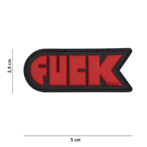 444130 5136 99 01 <p>Voeg een stoere touch toe aan je outfit met het 3D PVC Embleem 'FUCK' in het opvallende rood (#16036). Dit kwaliteitsembleem is vervaardigd van duurzaam PVC en is eenvoudig te bevestigen dankzij het klittenband aan de achterzijde. Perfect voor op je kleding, tas of rugzak, en een echte blikvanger voor elke outdoor- of militaire fan. Maak een statement met dit unieke embleem!</p>