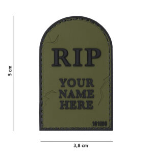Embleem 3D PVC RIP groen #18026