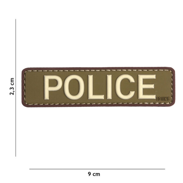 444130 5150 99 01 <p>Ontdek het Embleem 3D PVC Police in groen/bruin, ideaal voor elke militaire of outdoor uitrusting. Dit hoogwaardige embleem is vervaardigd uit duurzaam PVC en is voorzien van een handige klittenband aan de achterzijde, waardoor het eenvoudig op kleding of uitrusting te bevestigen is. Met zijn sterke kleurcontrasten en gedetailleerde afwerking is dit embleem niet alleen functioneel, maar ook een stijlvol accessoire voor elke fan van tactische gear.</p>