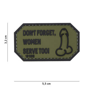 Embleem 3D PVC Don't forget women groen #18033